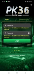 pk36 game login screen