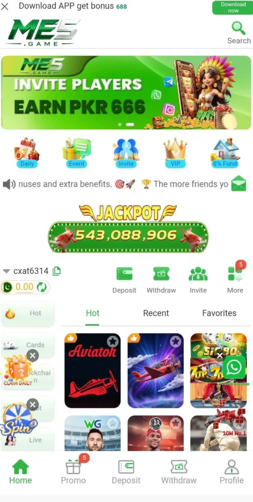 me5 game interface 