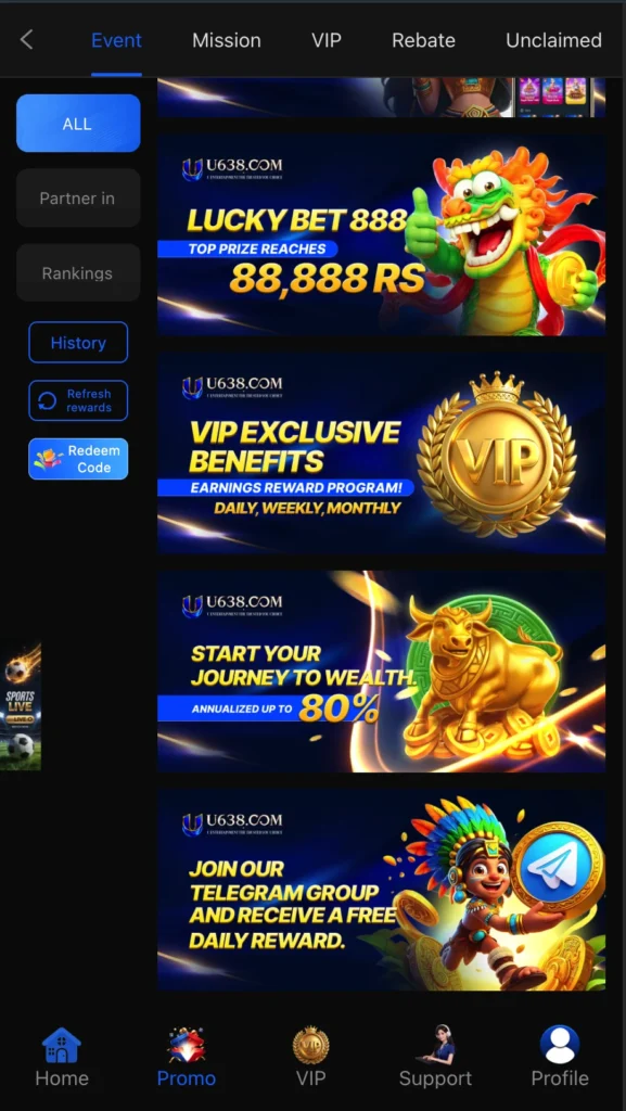 u638 game offers 